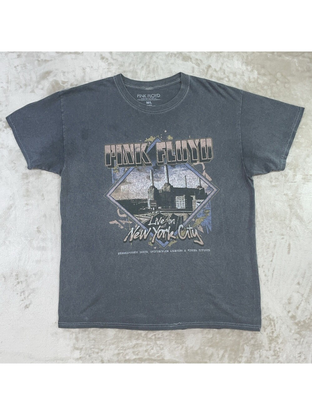 Pink Floyd “Live In New York City” Gray T Shirt Mens M/L